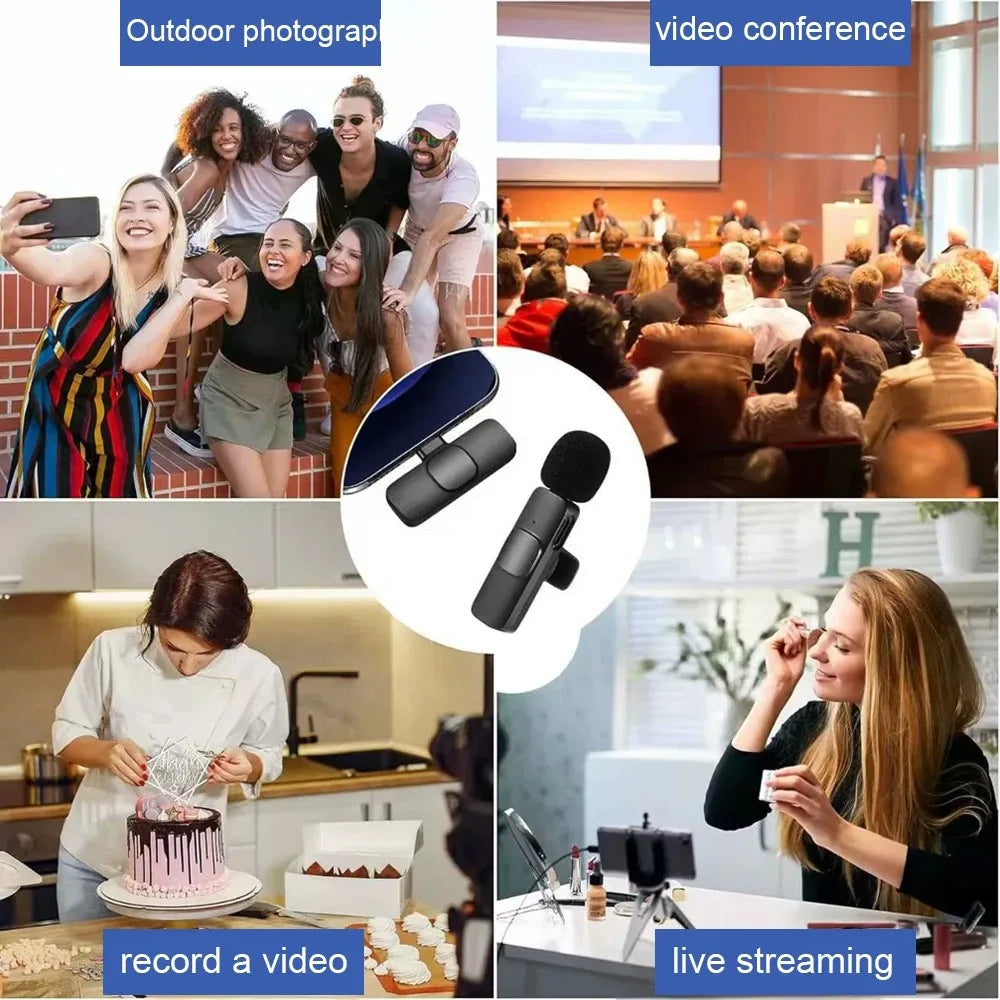 Wireless Lavalier Microphone Kit, Connector Options