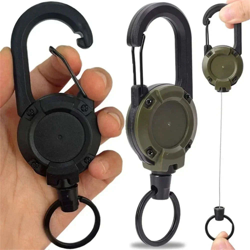 Heavy Duty Retractable Badge Reel with Carabiner Clip