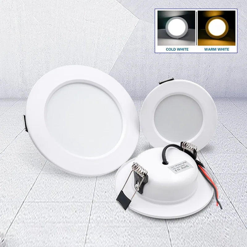 Round Recessed LED Downlight, Voltage Options