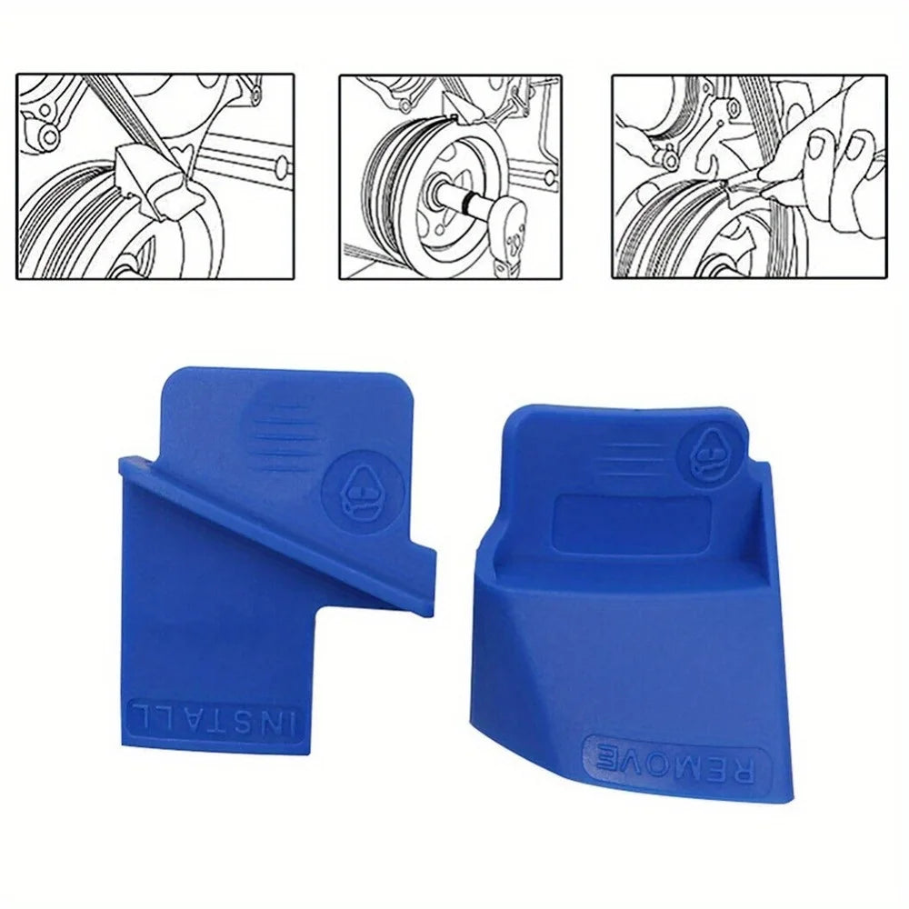 2pcs Retractable Belt Service Removal and Installation Set Automotive Ribbed Drive Belt Removal Aid Removal & Installation Tool