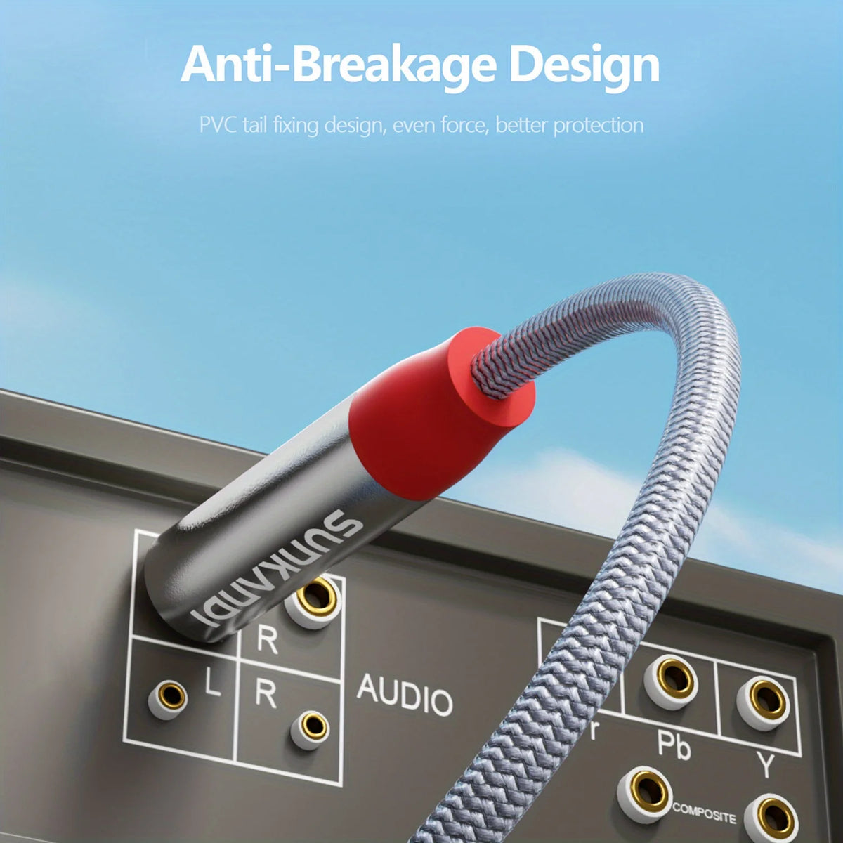 Podwójny kabel audio TS 1/4 cala na 2 RCA