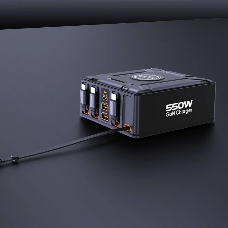 896C USB Charging Station with Four Retractable USB-C Cables