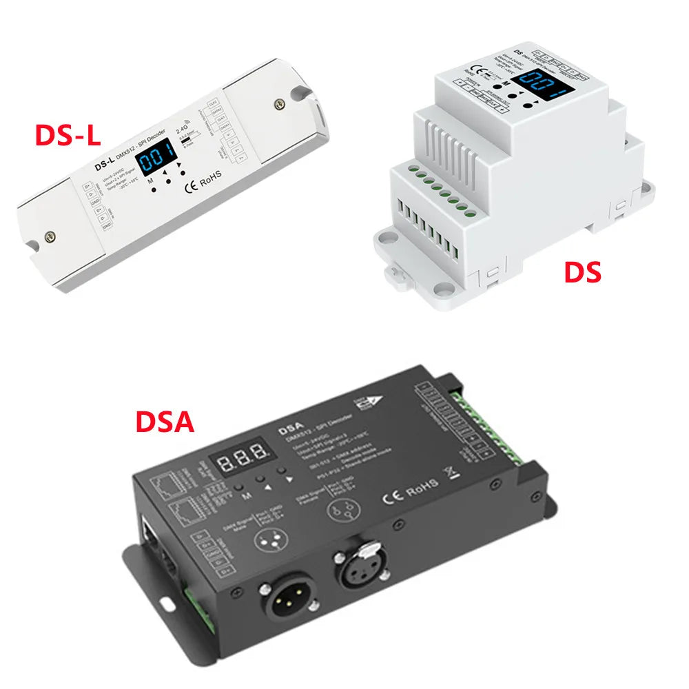 Opciones de decodificador de LED DMX a SPI
