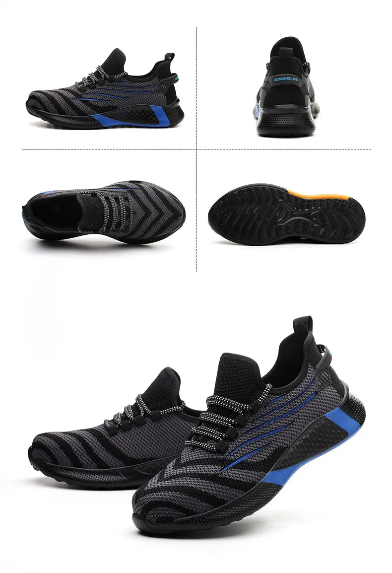 Men Work Safety Shoes Anti-puncture Working Sneakers Male Indestructible Work Shoes Men Boots Lightweight Men Shoes Safety Boots 