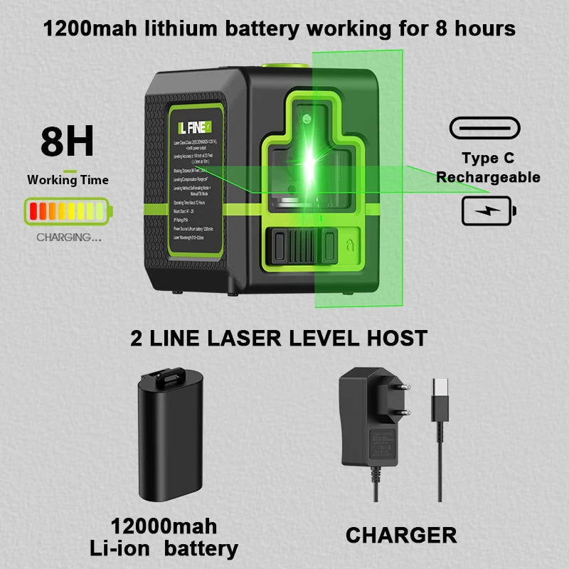Green Cross-Line Laser Level with Kit Options