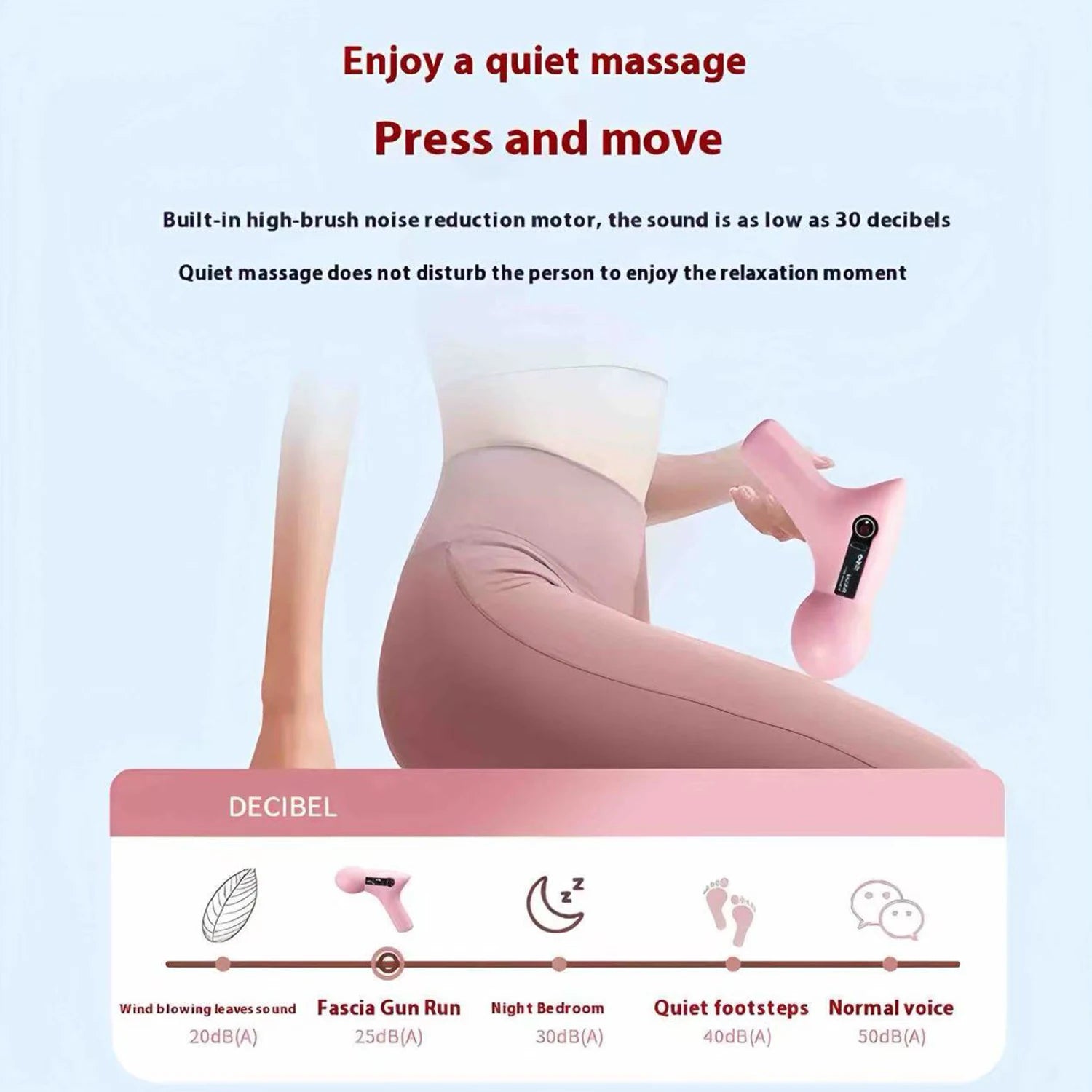 Mini Massage Massage LCD Screen 6 Heads Gun Muscle Massager Portable Electric Fascia Gun for Neck Foot Body Fascia Gun 