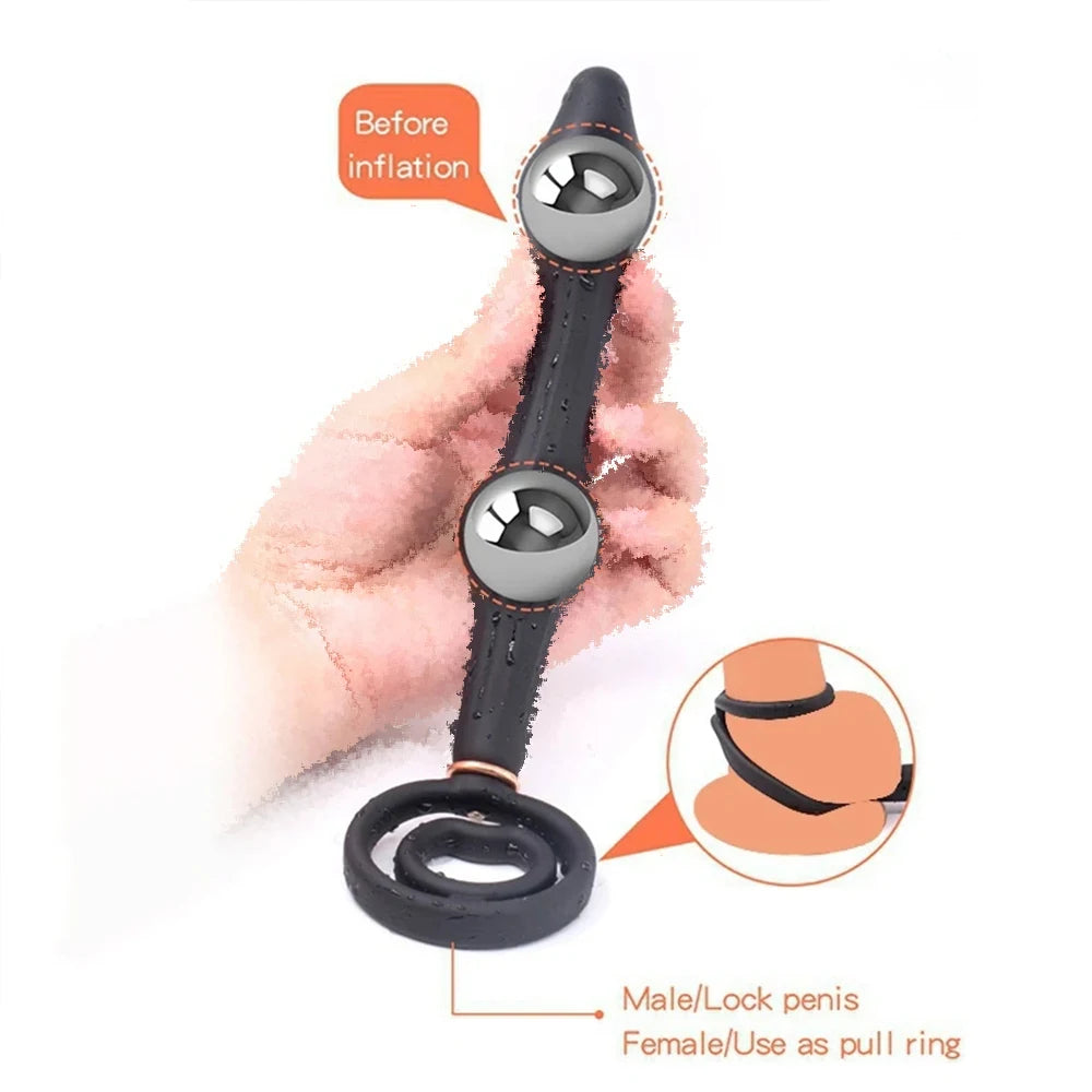 Kişiselleştirilmiş Dolgunluk ve Derin Basınç Oyunu için Şişirilebilir Anal Tıkaç