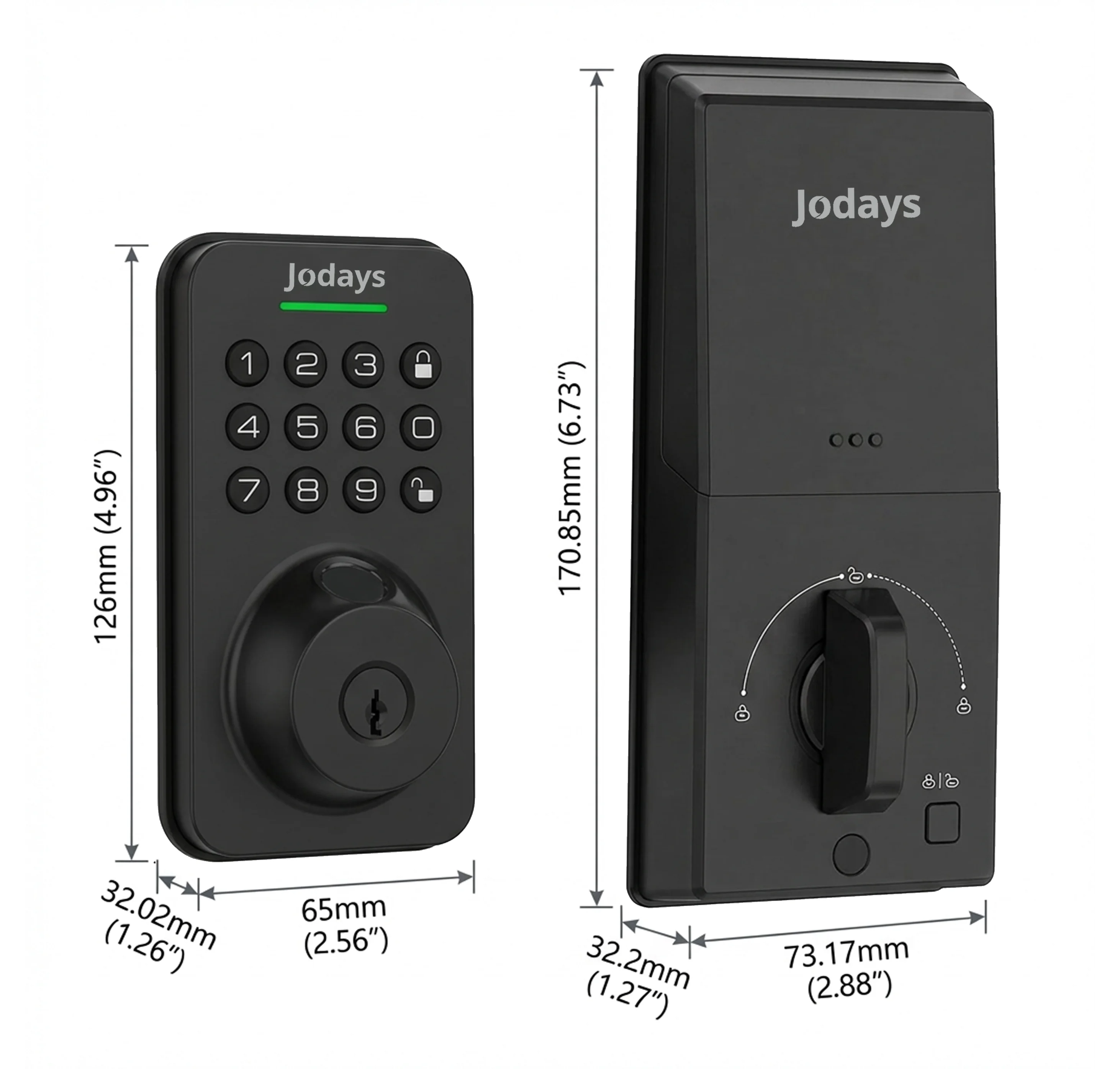 Smart Deadbolt Lock with Fingerprint and Keypad