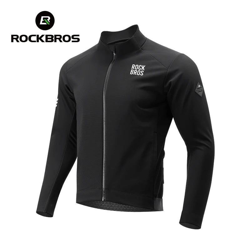 Men’s Thermal Cycling Jacket Windproof Fleece Bike Coat