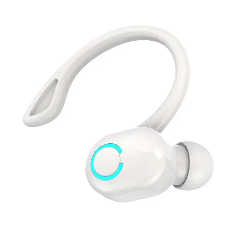 Auscultadores Bluetooth 5.2 com gancho de orelha e microfone