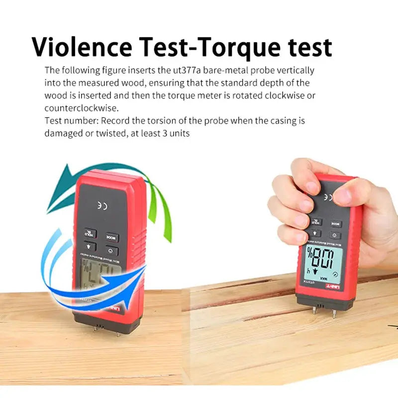 UNI-T UT377A Wood Moisture Meter Digital Hygrometer Humidity Tester For Wood Data Hold Spy-shop.com