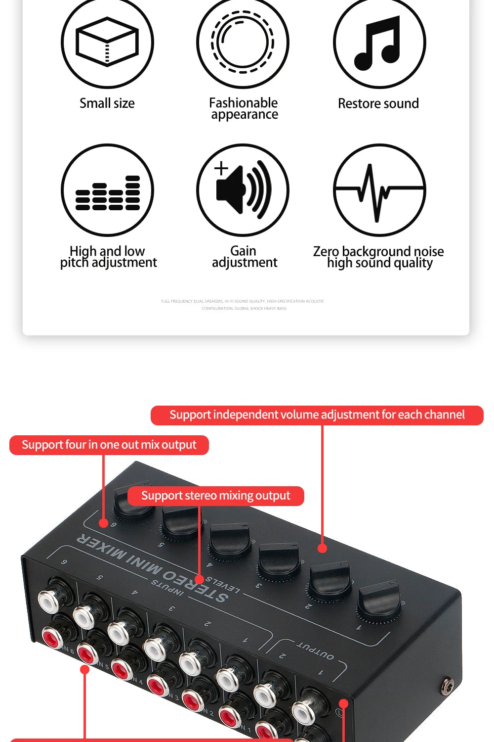 Misceur audio passivo CX600