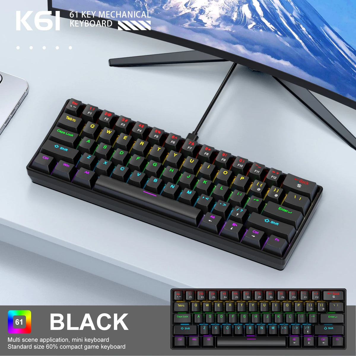 K61 Compact Mechanical Keyboard