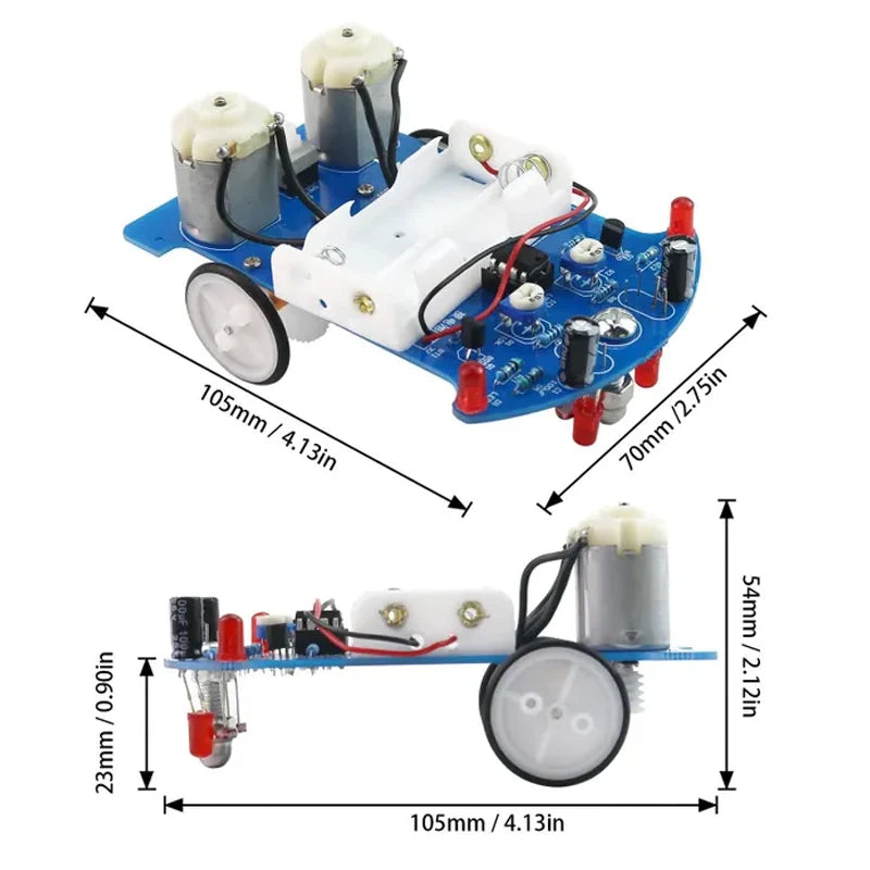 Kit de coche DIY de seguimiento de línea D2-5