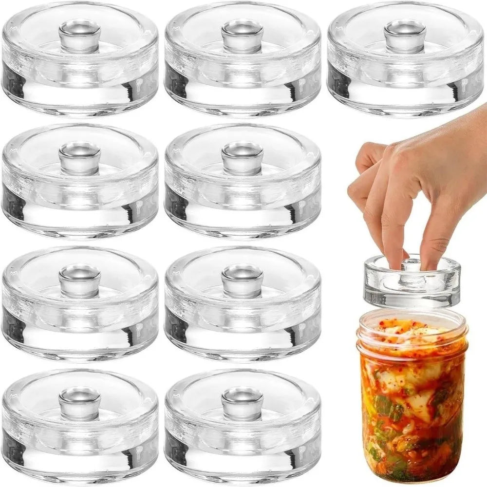 Clear Glass Fermentation Weight with Handle