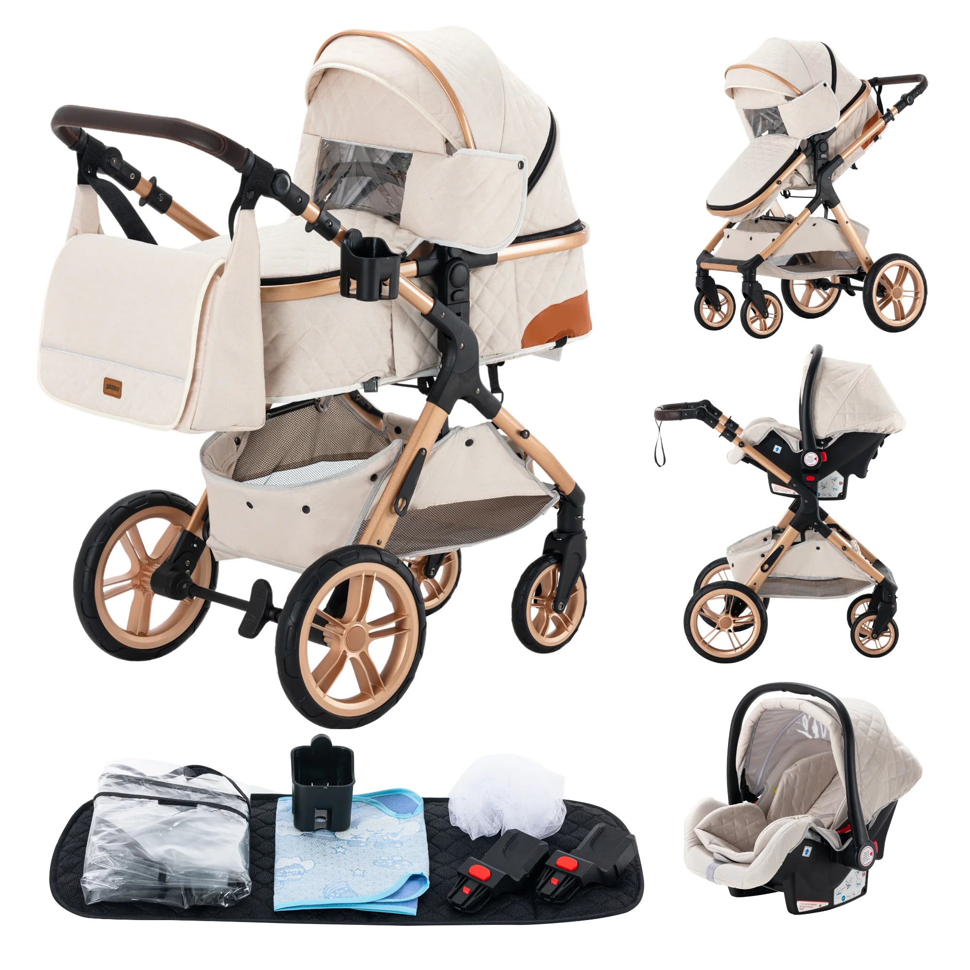 Newest 3‑in‑1 Baby Stroller Portable Travel Carriage