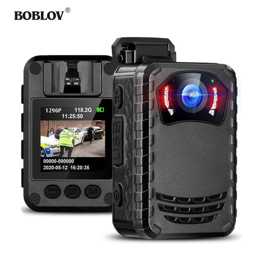 BOBLOV N9 Mini Body Camera Full HD 1296P Body Mounted Camera Small Portable Night Vision Police Body Cam 128GB/258GB mini camera Boblov