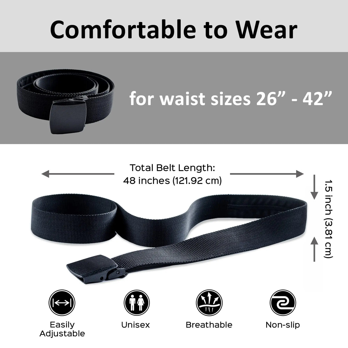 Hidden Money Belt Waist Bag 119cm