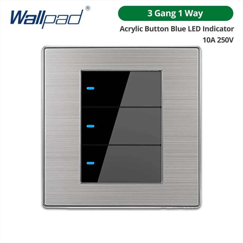 Opções de interruptores e tomadas Wallpad de 86 x 86 mm