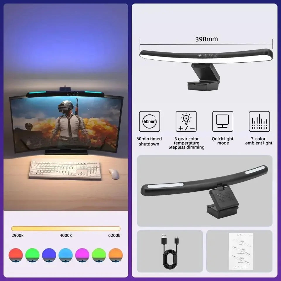 Monitor Light Bar - Straight and Curved Options