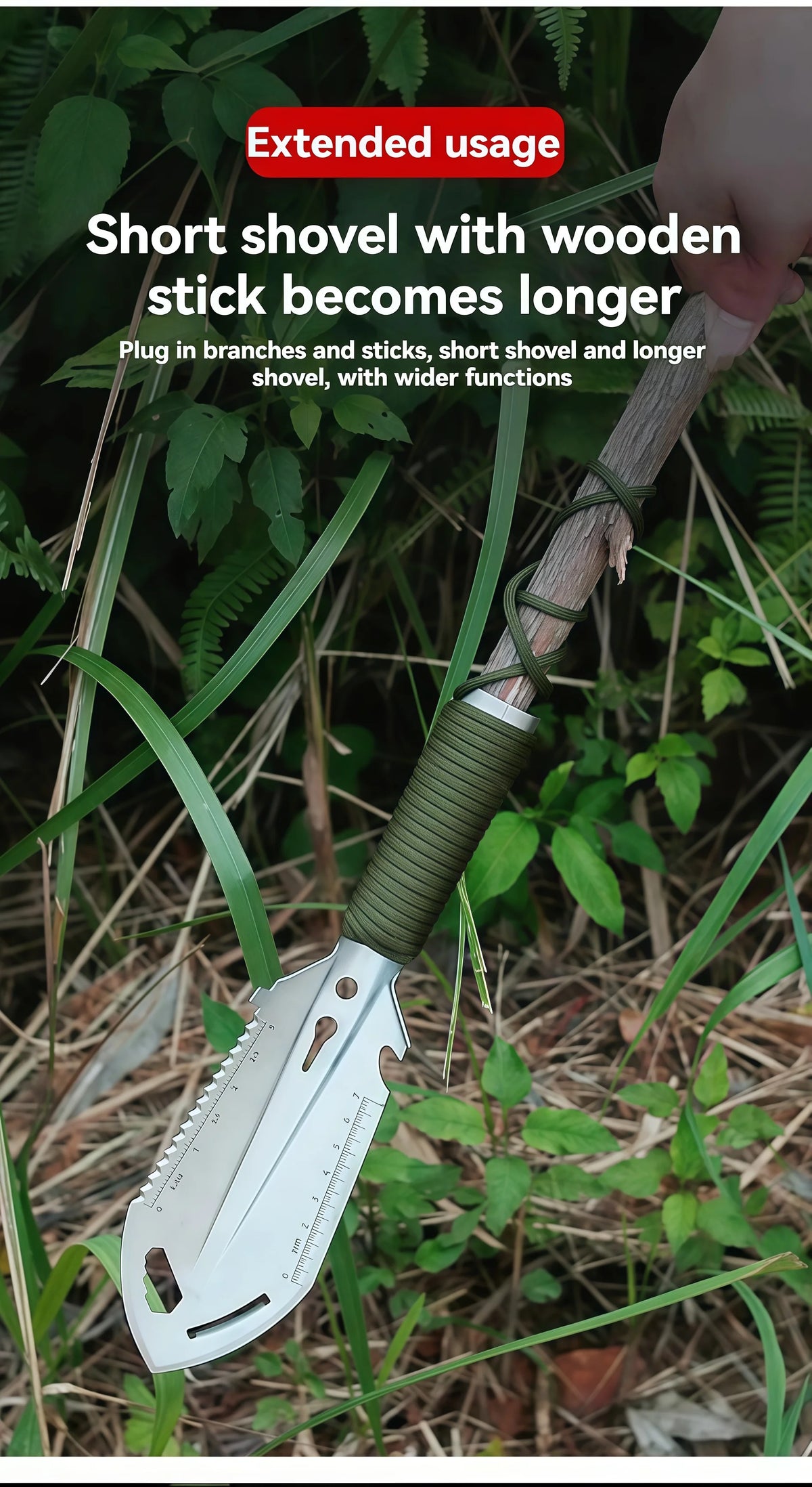Steel Camping Trowel Multitool with Carry Bag