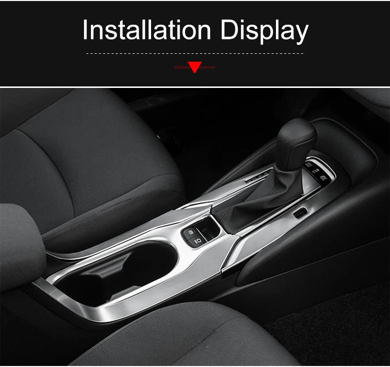 Para Toyota Corolla E210 2019 2020 2021 2022 2023 2024 2025 híbrido, cubiertas de moldura del panel de cambio de palanca central de coche inoxidable