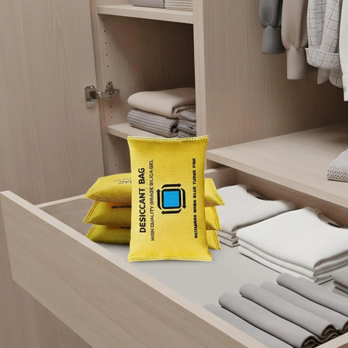 Reusable Moisture Absorber Bags for Closets and Cars