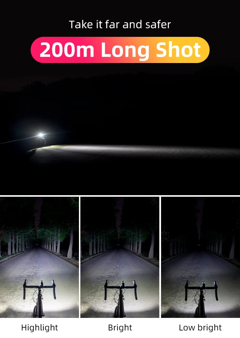 OFFBONDAGE Bicycle Light 1000Lumen Bike Headlight Power Bank Flashlight Handlebar USB Charging MTB Road Highlight 