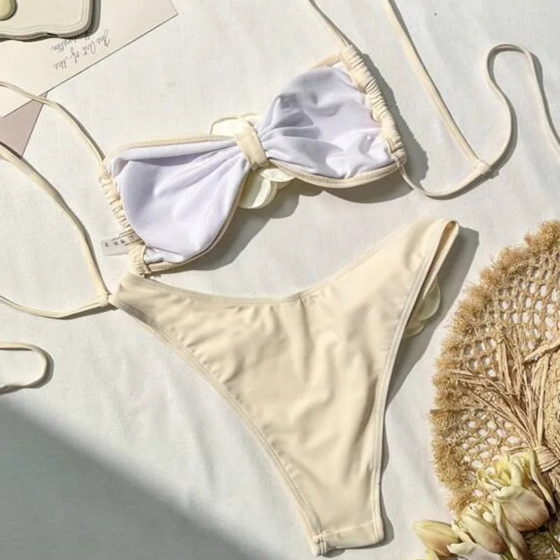 Nove seksi bikini kopalke Ženske kopalke Push Up Ženska oblačila za plavanje Kopalke Brazilski komplet bikini Pool Bather 2024