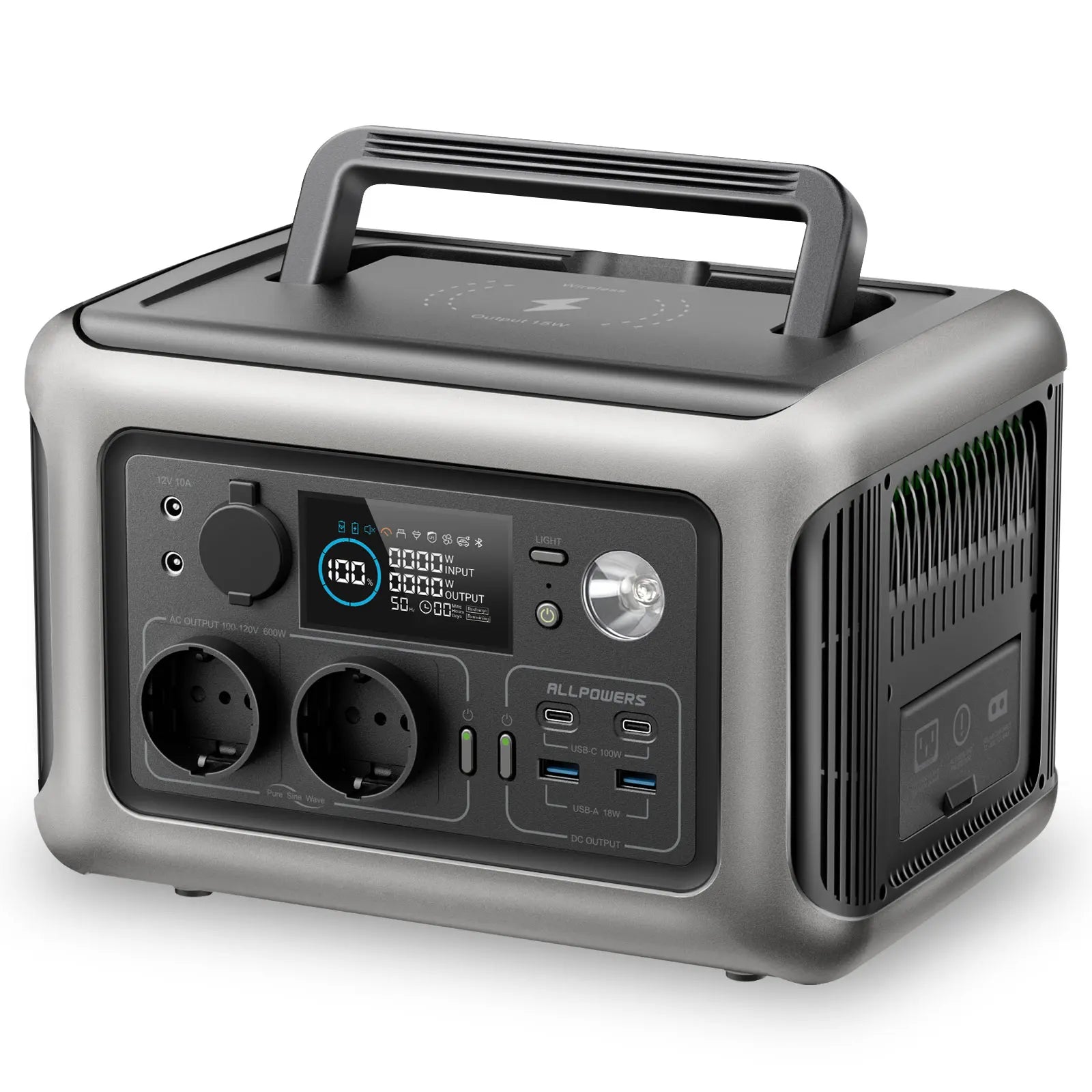 Portable Power Station 600W 299Wh LiFePO4 Solar Generator