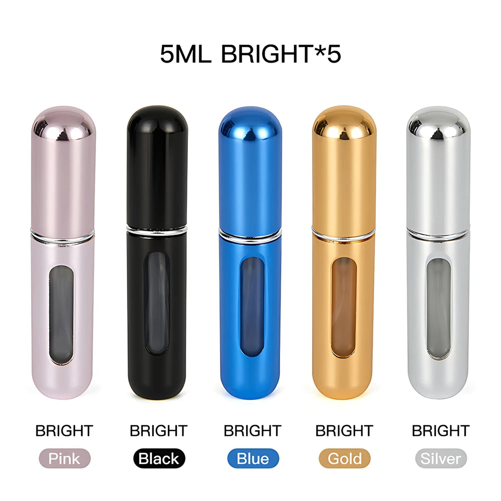 Perfume Bottle Portable Refillable Perfume Bottle with Spray Cosmetic Containers Atomizer for Travel Random Color Wholesale 