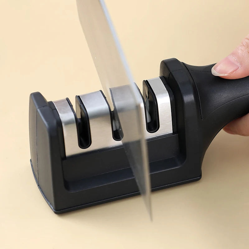 Affilacoltelli da cucina manuale con base antiscivolo