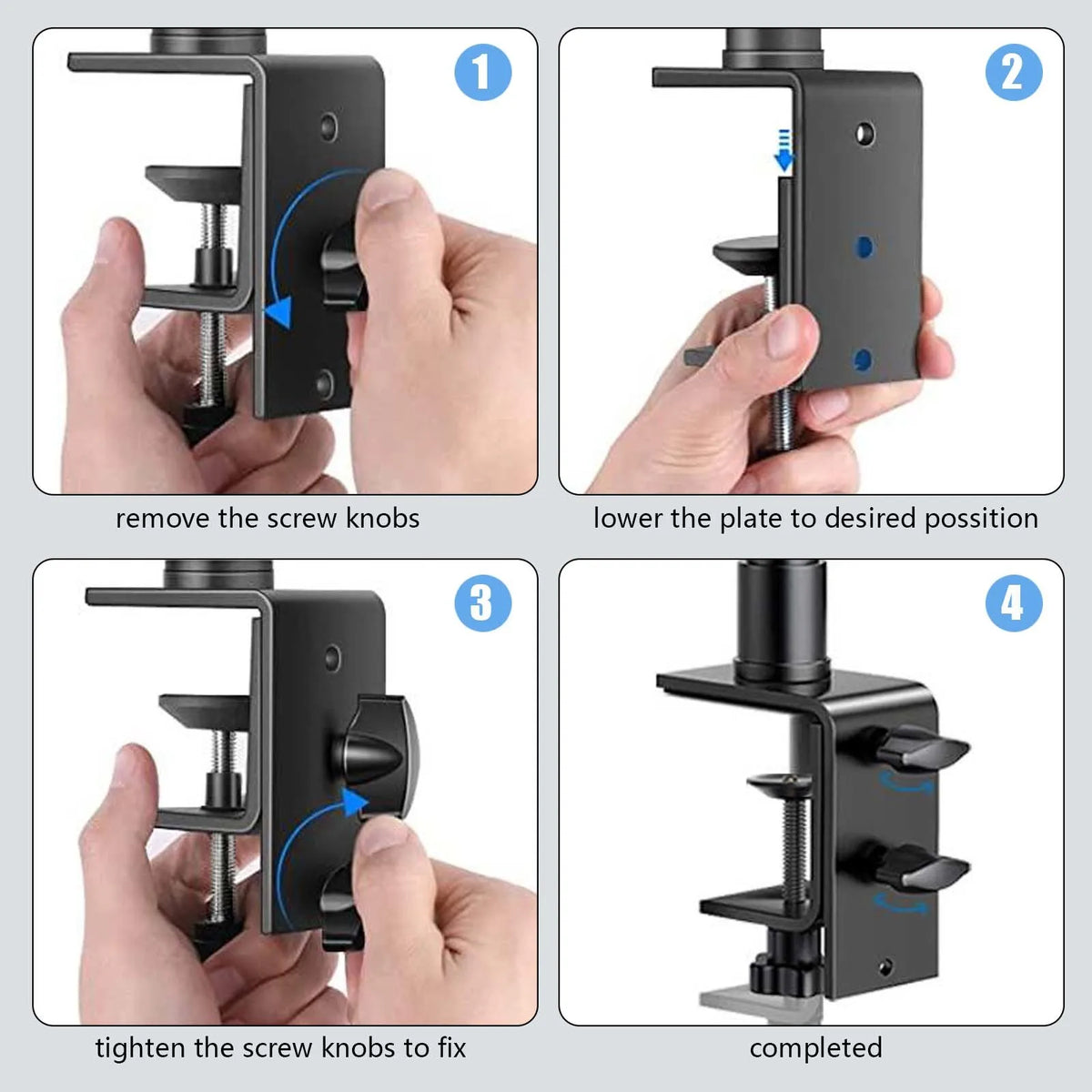 Desk Clamp Camera & Light Stand, 35–60 cm