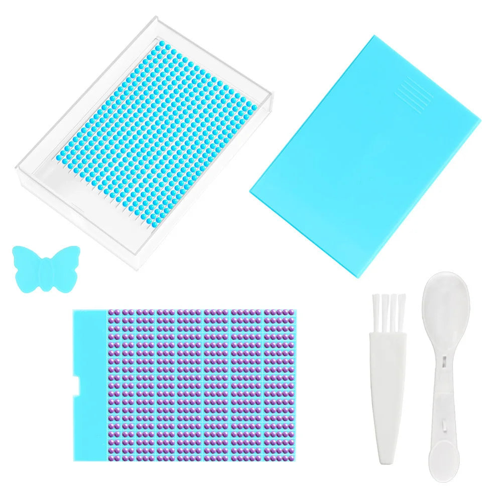 Tava pentru pictură cu diamante cu capac — 10 × 7 × 1.8 cm