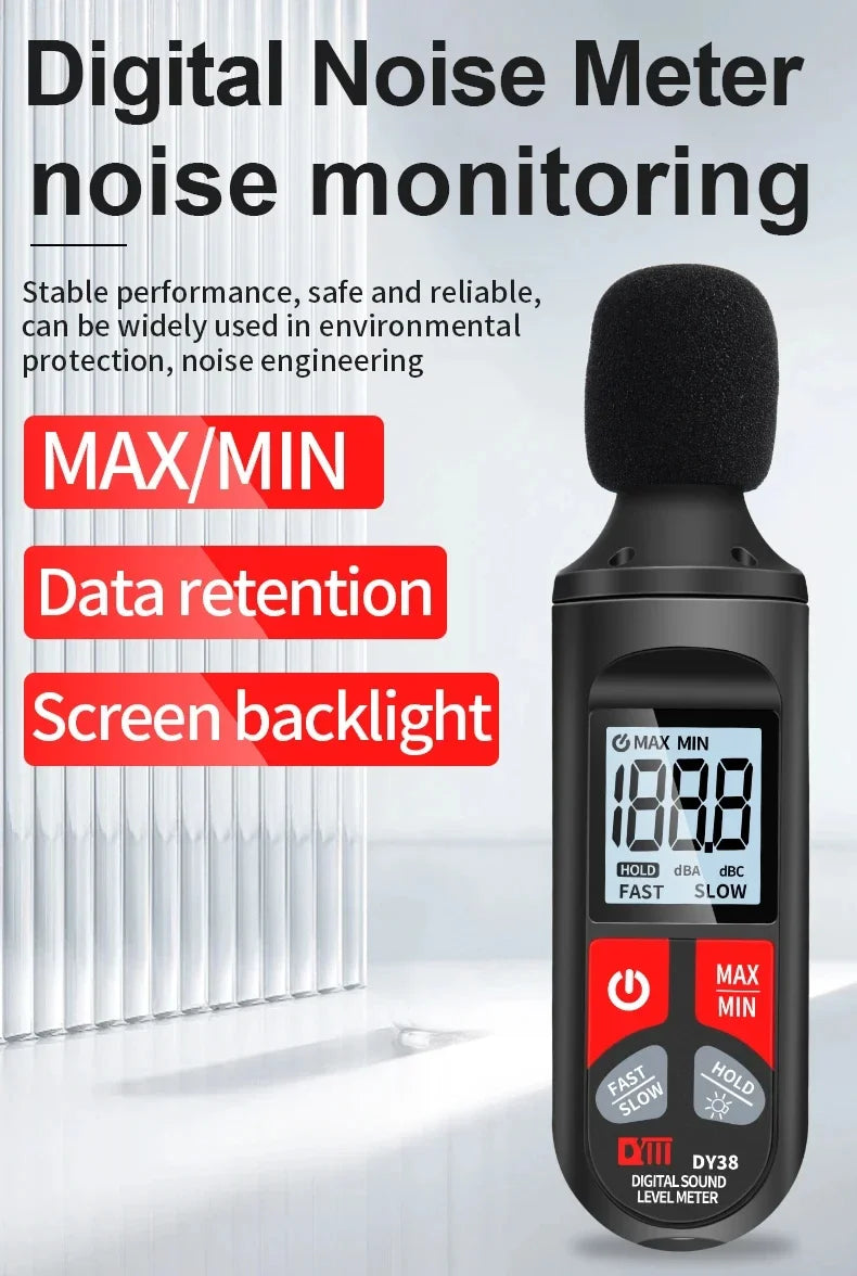 DY38 digitale geluidsniveaumeter