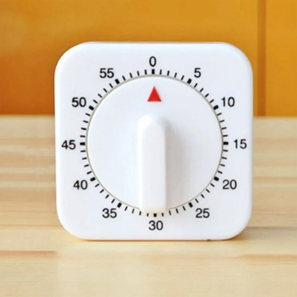 Wind-Up Kitchen Timer, Mechanical 60-Minute Dial, 4 Styles