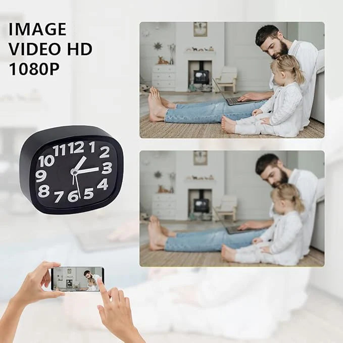 FHD Wireless Clock Camera 1080P Support 2.4G WiFi Motion Detection Home Protection Security Recorder Camera for Kids Spy-shop.com