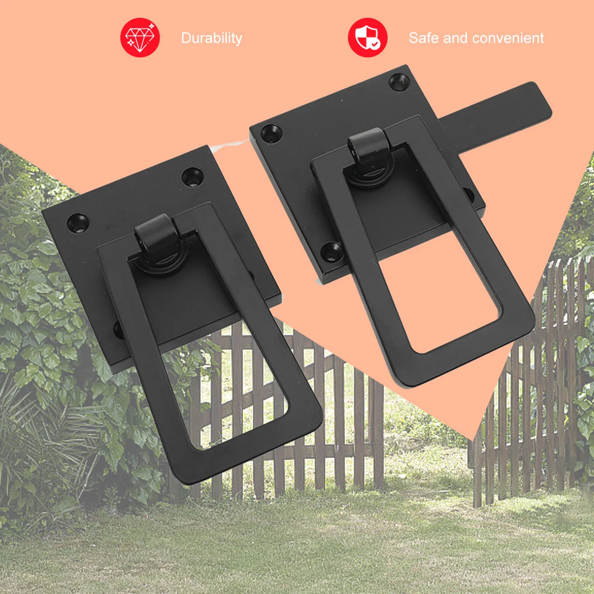 Heavy Duty Gate Latch Double Side Gate Latches Matte Black Fence Latch Garden Door Latch Pool Gate Latch