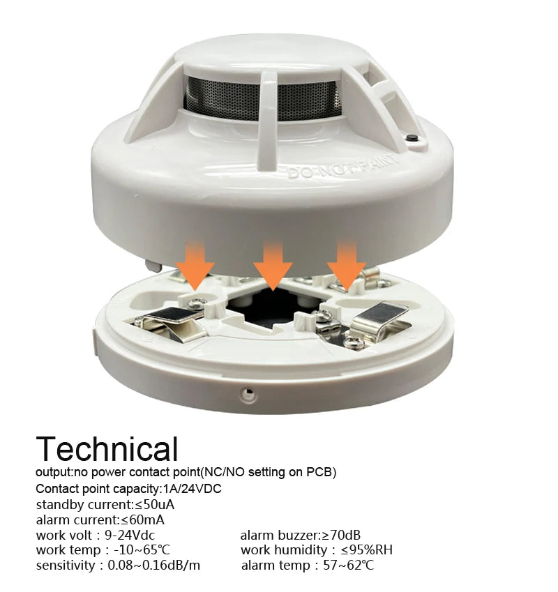 Wire Heat Detector 9-24V DC with NC/NO Relay Output