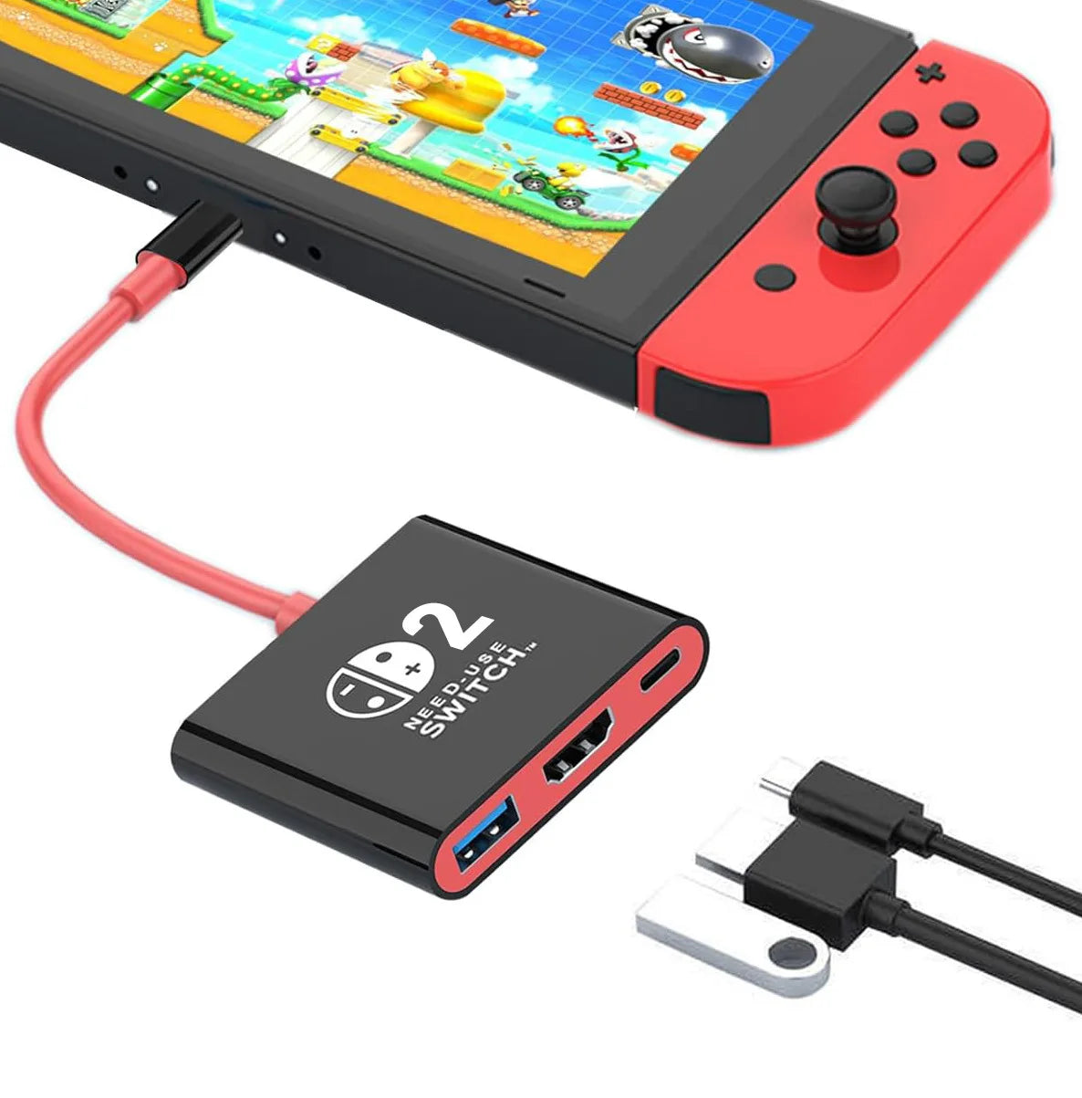 Switch-2-HDMI-4K-Dock mit USB-3.0-Hub