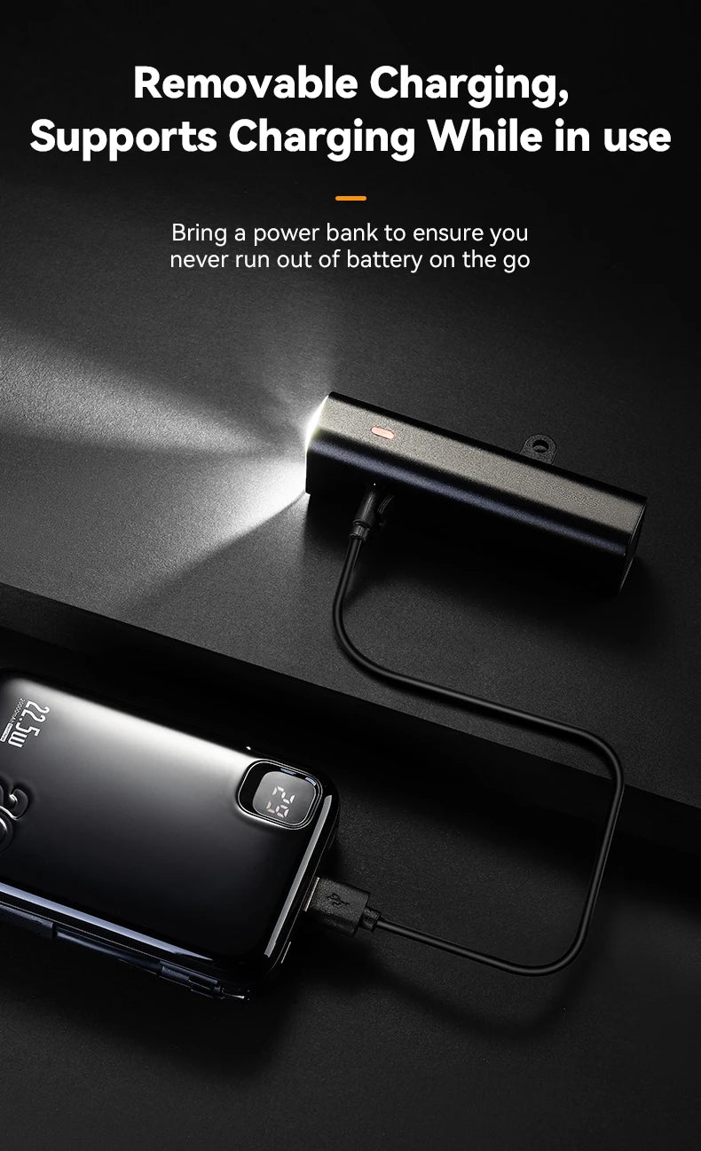 Bike Front Light 400/800LM USB-C Rechargeable IPX6 Aluminum