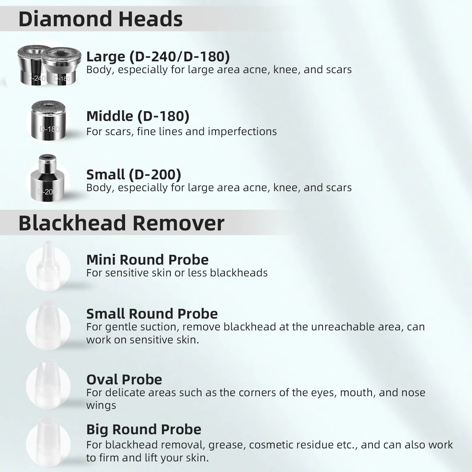 Diamantový mikrodermabrační přístroj pro hlubokou exfoliaci obličeje