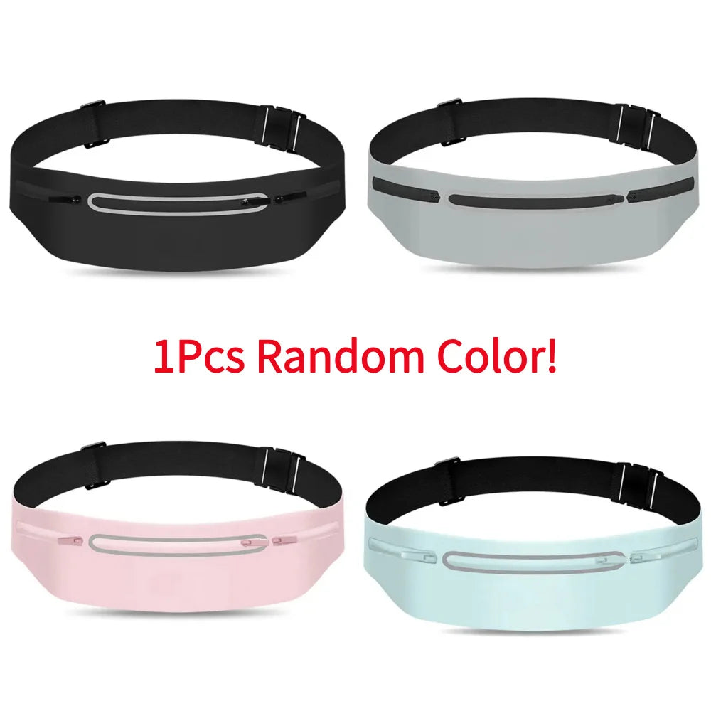 Waterproof Running Waist Pack Adjustable Belt Men Women Slim Running Bags Portable Outsides Jogging Gym Sports Cell Phone Pouch 