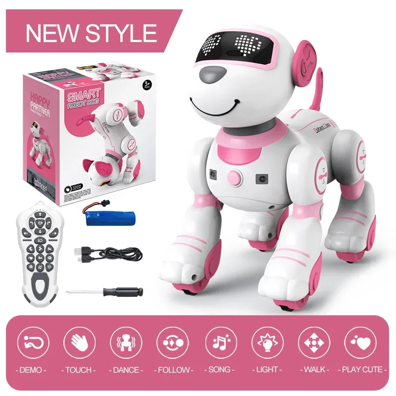 Programmable Robot Dog Toy with Remote Control and Stunt Moves