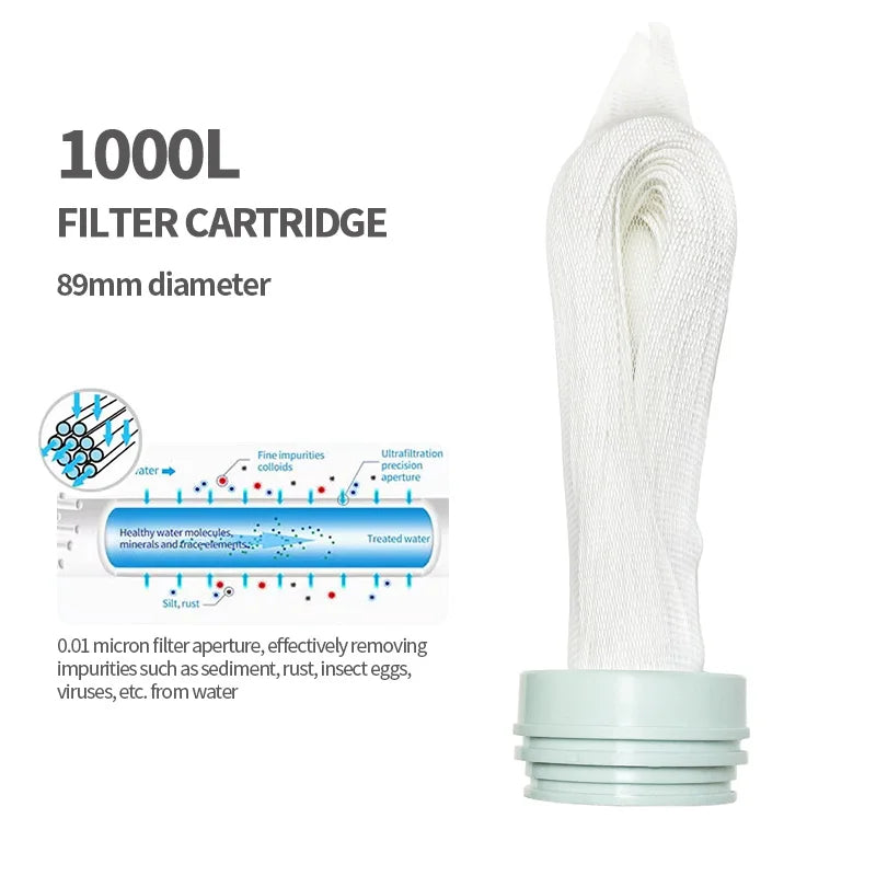 Whole House Ultrafiltration Water Purifier 0.01μm Stainless 1000L Flow