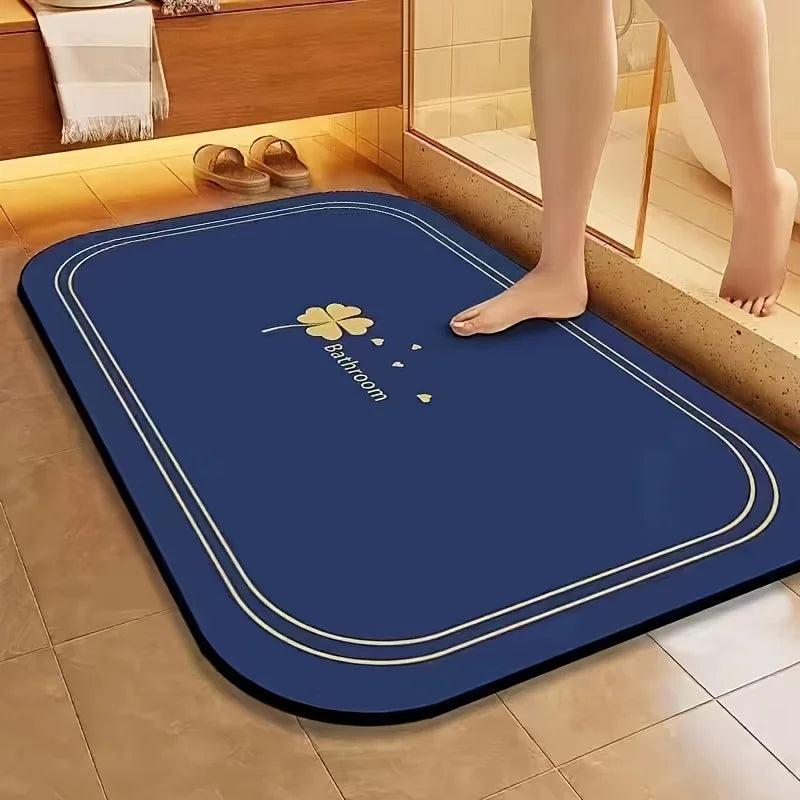 Alfombrilla de baño de diatomita de secado rápido, superabsorbente y antideslizante