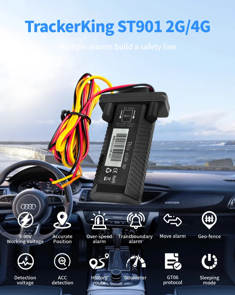 ST-901 Globální GPS tracker vestavěná vodotěsná baterie GSM mini pro sledování vozidel auta a motocyklu online software