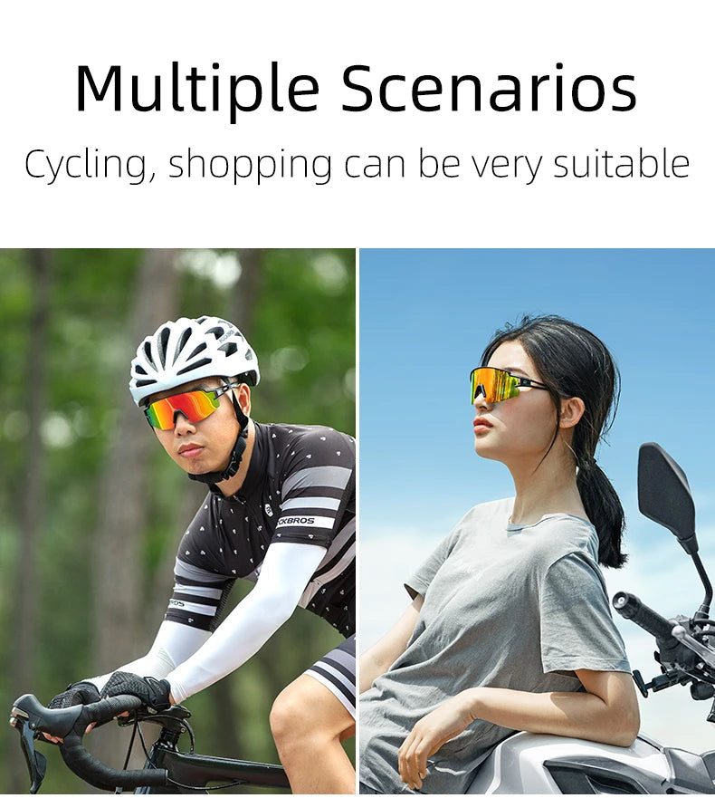 ROCKBROS Cycling Glasses Photochromic Eye Protecting Glasses Glasses Eyewear Goggles Windproof Bicycle Outdoor Sports Sunglasses 