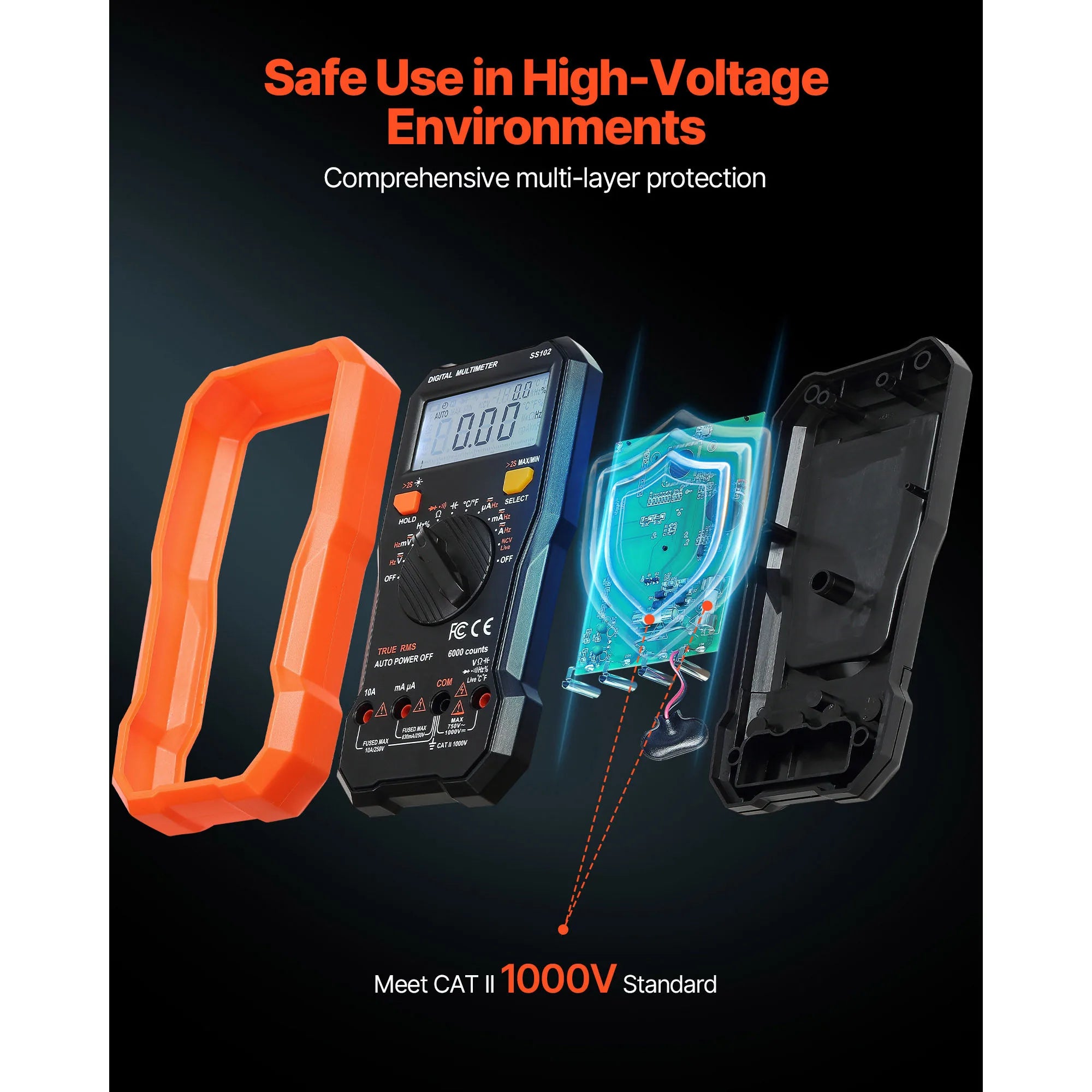 Digital Multimeter 6000 Count TRMS Auto-Ranging Voltage Tester