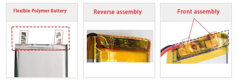 602530 3.7 V 400 mAh oppladbart LiPo-batteri